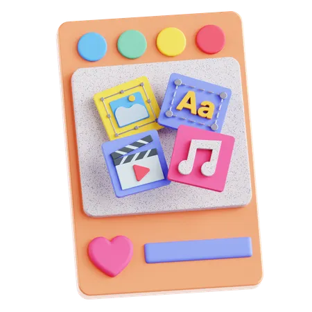 Social Media Platform  3D Icon