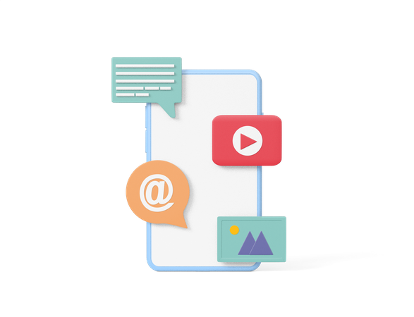 Social Media Platform  3D Icon