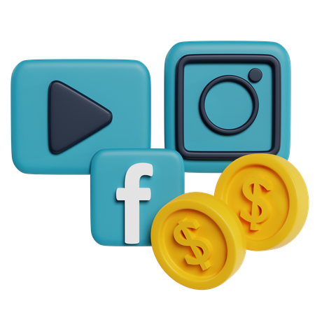 Social media platforms  3D Icon
