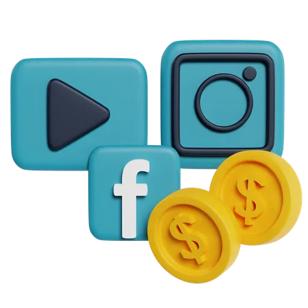 Social media platforms  3D Icon