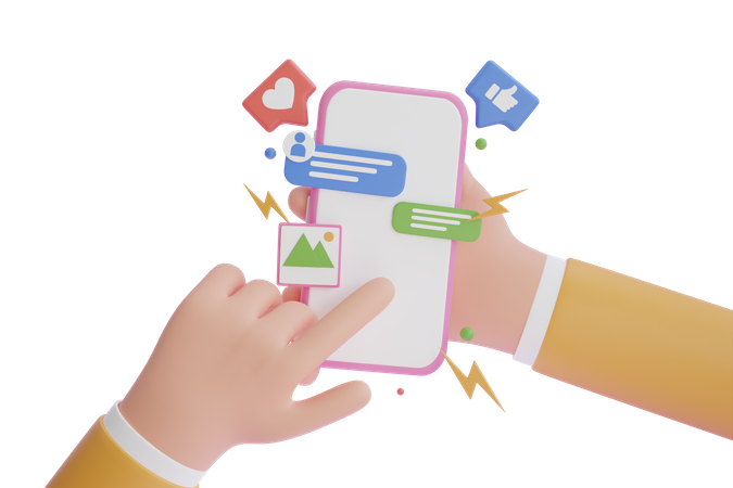 Social Media Plattform  3D Icon