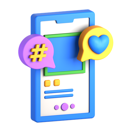 Social Media Post  3D Icon