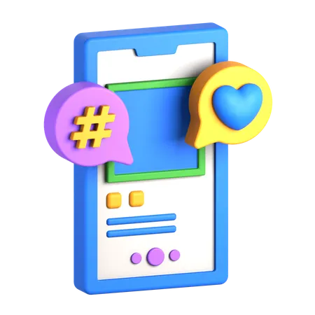 Social Media Post  3D Icon