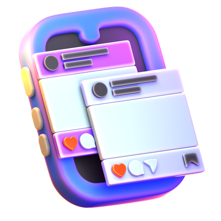 Social Media Post  3D Icon