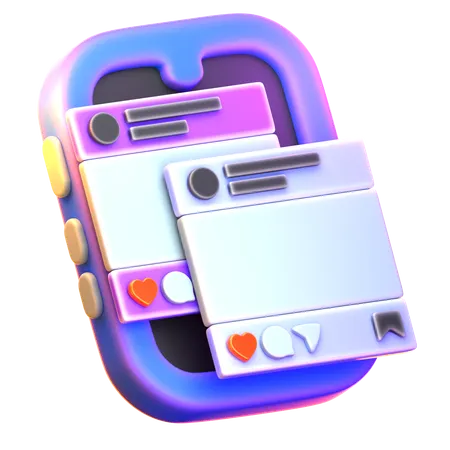 Social Media Post  3D Icon
