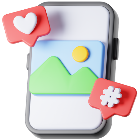 Social Media Post  3D Icon