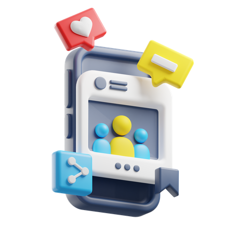 Social Media Post  3D Icon