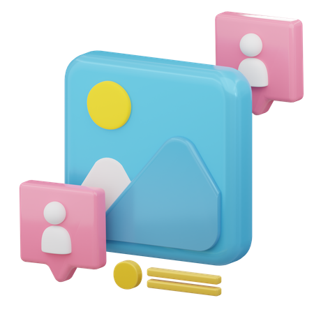 Social Media Post  3D Icon