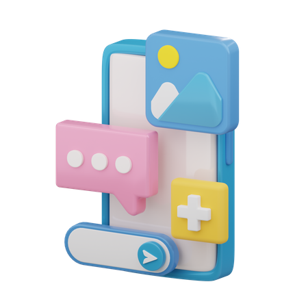 Social Media Post  3D Icon