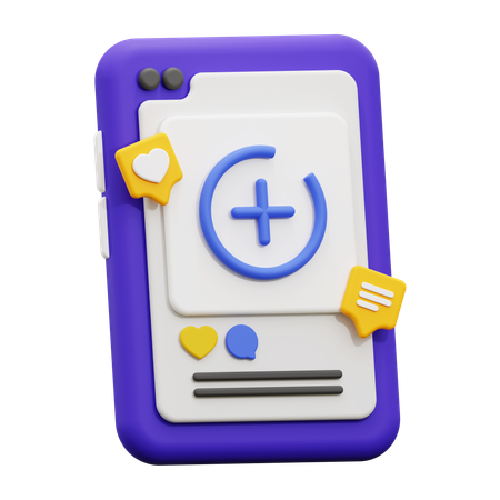 Social Media Post  3D Icon