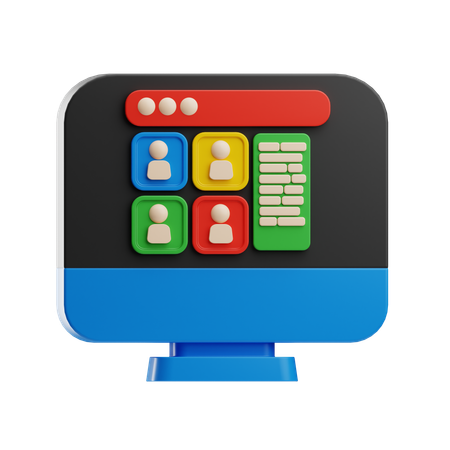 Social Media Profile  3D Icon