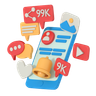 3d social-media logo