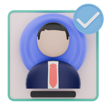 Social Media Profile Card  3D Icon