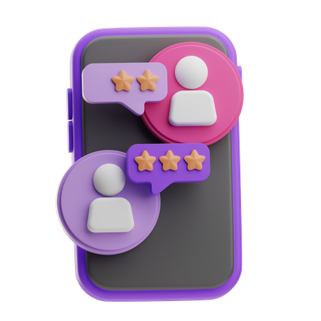 Social Media Review  3D Icon