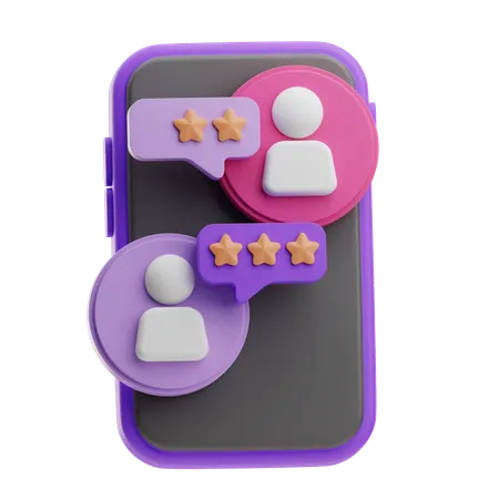 Social Media Review  3D Icon