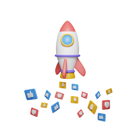 Social Media Startup  3D Icon