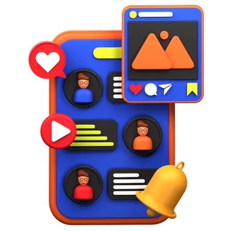 Social Media Support  3D Icon