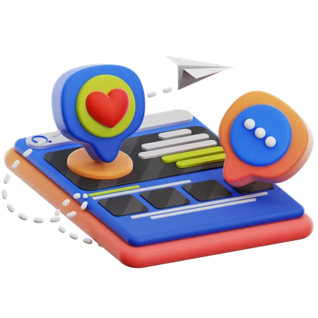 Social Media Support  3D Icon