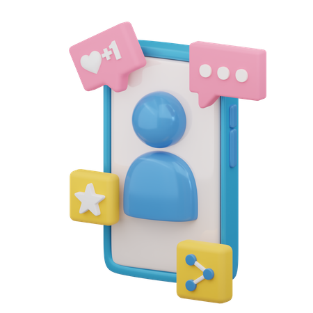 Social Media User  3D Icon