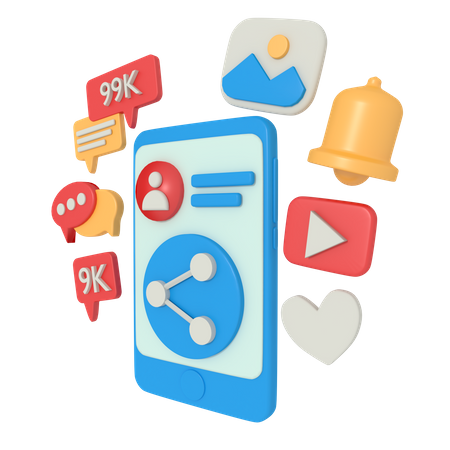 Social Media Users  3D Illustration