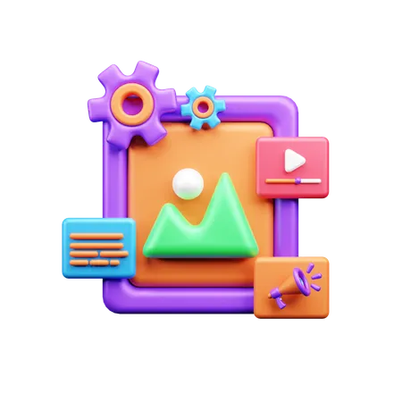 Social Medial Marketing  3D Icon