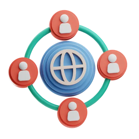 Social Network  3D Icon