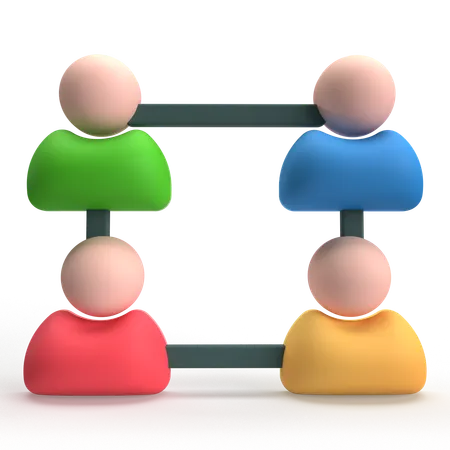 Social Network  3D Icon