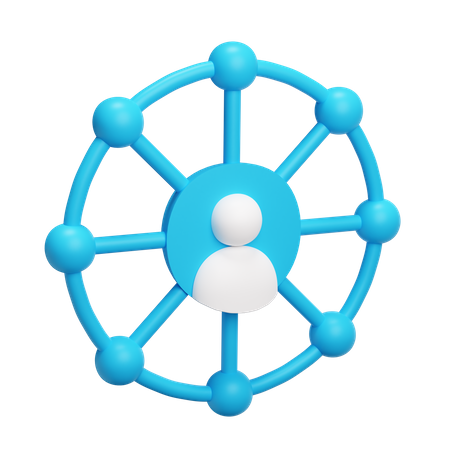 Social Network  3D Icon