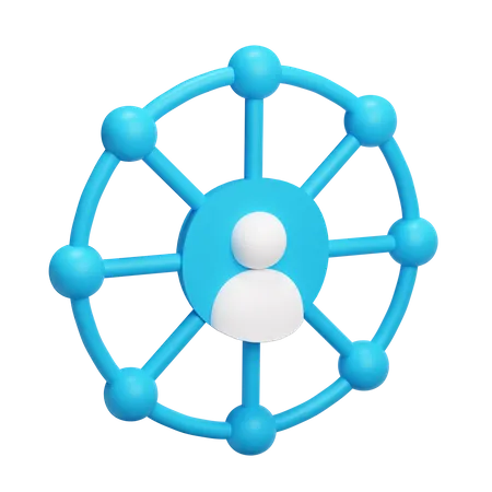 Social Network  3D Icon