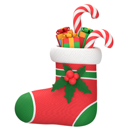 Socks And Gift  3D Icon