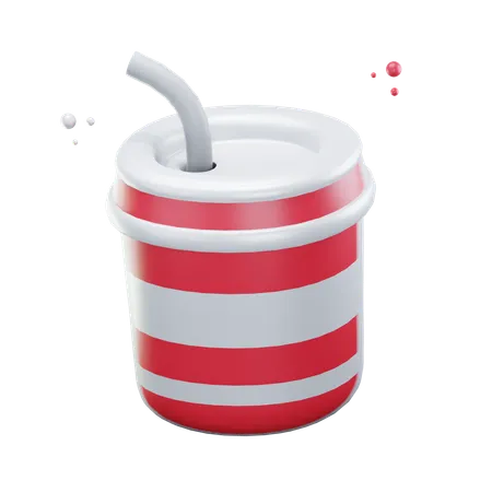 3 D Cartoon Soda Fast Food Icon Isolated On Transparent Background 3 D Illustration 3D Icon