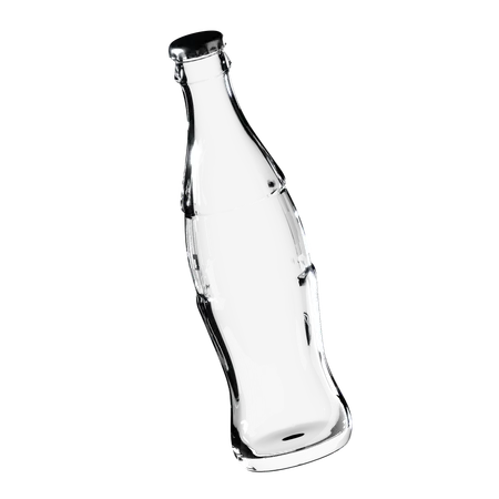 Transparent Soda Glass Bottle 3 D Illustration 3D Icon