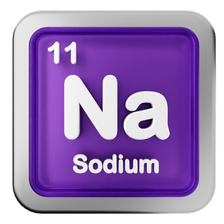 Sodium Periodic Table  3D Icon