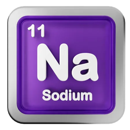 Tableau périodique du sodium  3D Icon