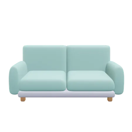 Sofa Home Furniture Illustration With Transparent Background 3D Icon