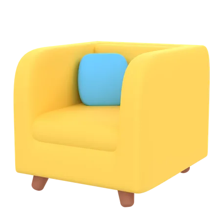3 D Sofa For Home Furnishings 3D Icon