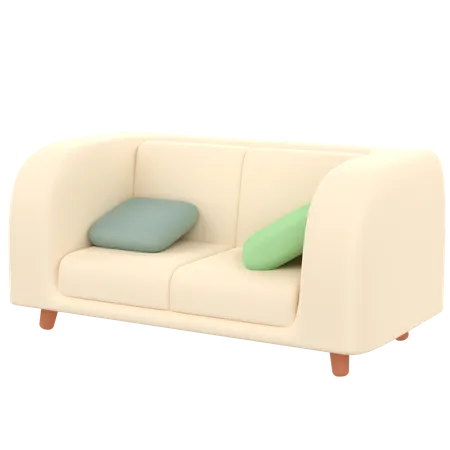 3 D Sofa For Home Furnishings 3D Icon