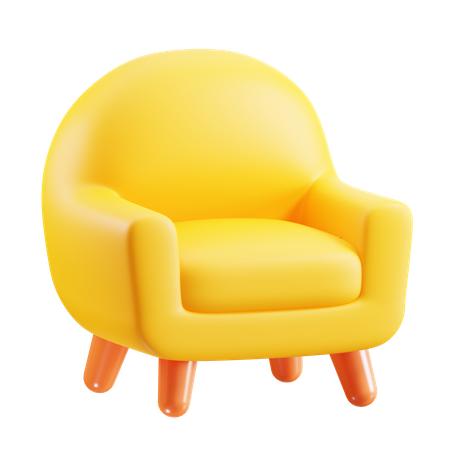 Cadeira de sofá  3D Icon