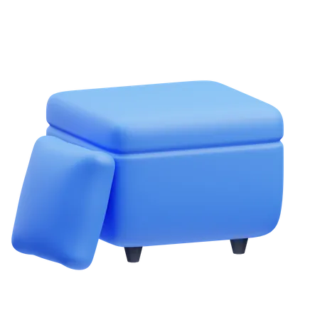 Sofá cuadrado  3D Icon