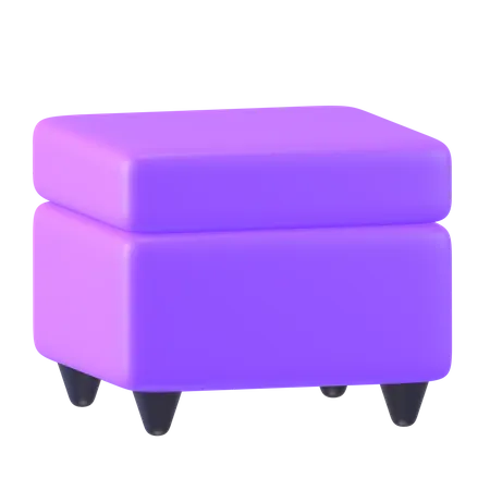 Sofá cuadrado  3D Icon