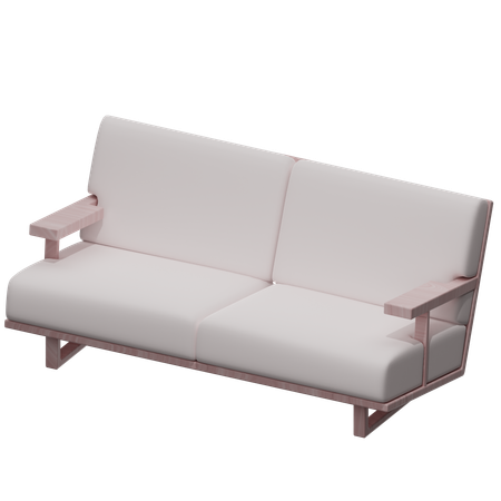 Sofa Double Seater  3D Icon