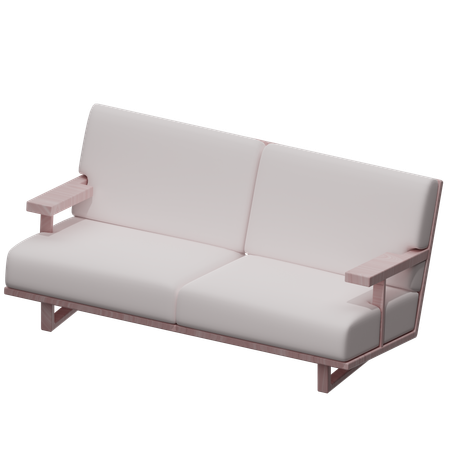 Sofa Double Seater  3D Icon