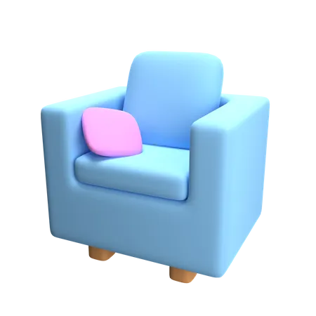 Sofá individual  3D Icon
