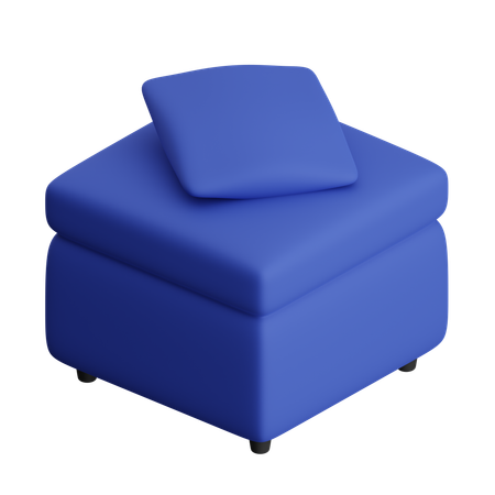 Sofá quadrado  3D Icon