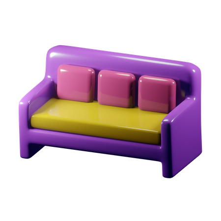 Sofa Set  3D Icon