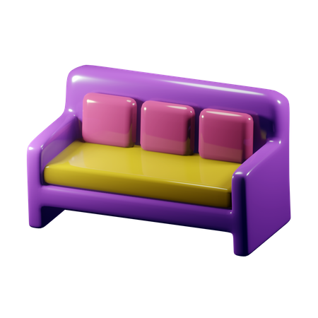 Sofa Set 3D Illustration
