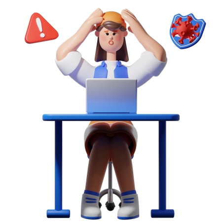 Sofrer com vírus  3D Icon