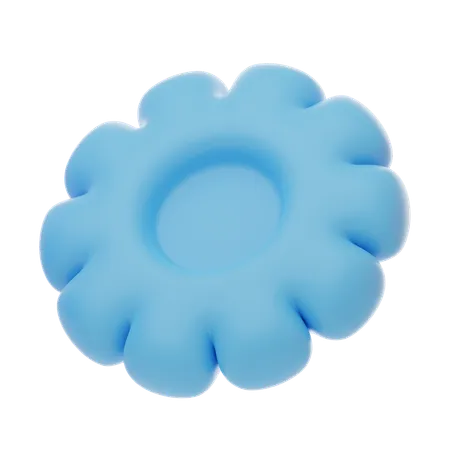 Soft Body Ten Petal Flower Shape  3D Icon