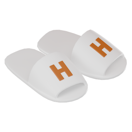 Soft Hotel Slippers  3D Icon