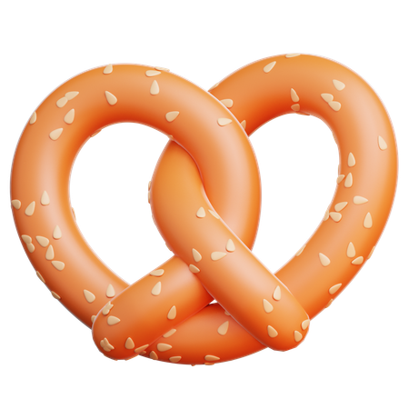 Soft Pretzel  3D Icon